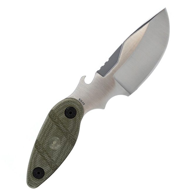 Sniper Bladeworks Skinner Satin Fixed Blade Knife OD Green Micarta