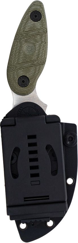 Sniper Bladeworks Skinner Satin Fixed Blade Knife OD Green Micarta