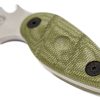 Sniper Bladeworks Skinner Satin Fixed Blade Knife OD Green Micarta