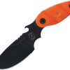Sniper Bladeworks Skinner Black/Orange Fixed Blade Knife SUJ2 Steel