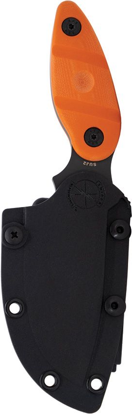 Sniper Bladeworks Skinner Black/Orange Fixed Blade Knife SUJ2 Steel
