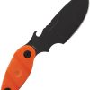 Sniper Bladeworks Skinner Black/Orange Fixed Blade Knife SUJ2 Steel