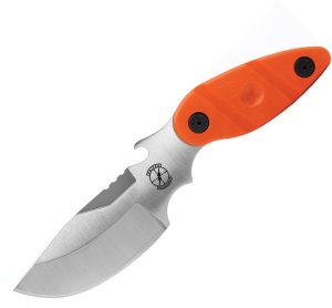 Sniper Bladeworks Skinner Satin Orange Fixed Blade Knife