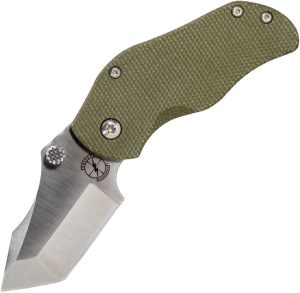 Sniper Bladeworks AP Tanto Framelock S35VN OD Green Folding Knife