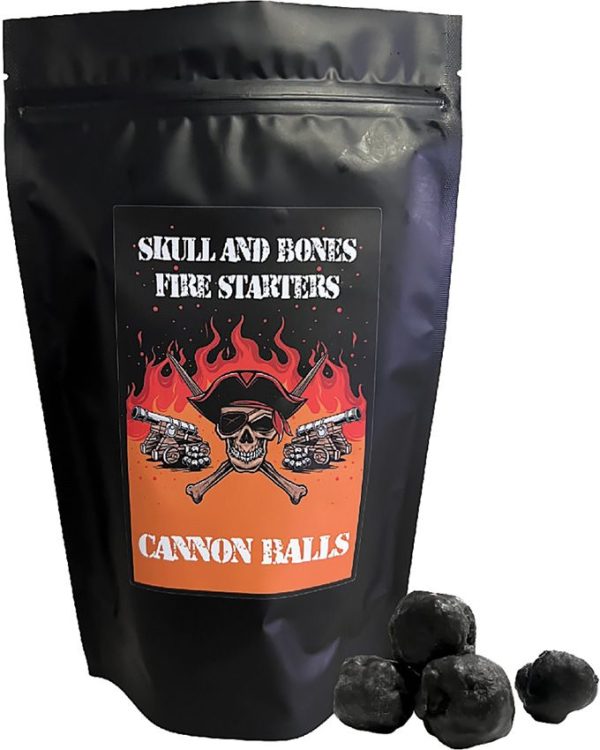 Skull & Bones Cannon Ball Firestarters - Pack of 20