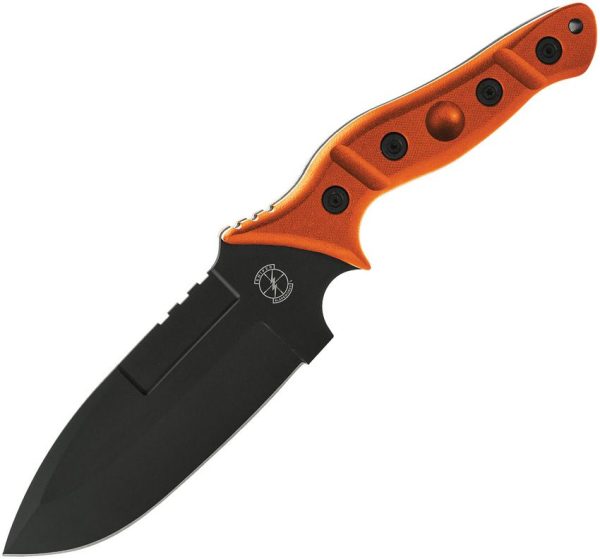 Sniper Bladeworks MAMU Fixed Blade 5.5" 420HC Black Orange G10