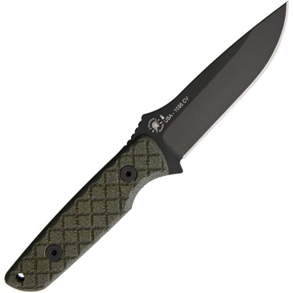 Spartan Blades Alala Fixed Blade Green Canvas Micarta 1095