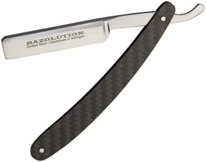 Razolution Straight Razor 4" Carbon Steel Black Carbon Fiber