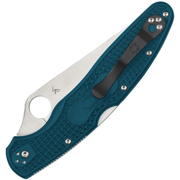 Spyderco Police 4 Lockback Folding Knife K390 Blue 4.38in Blade