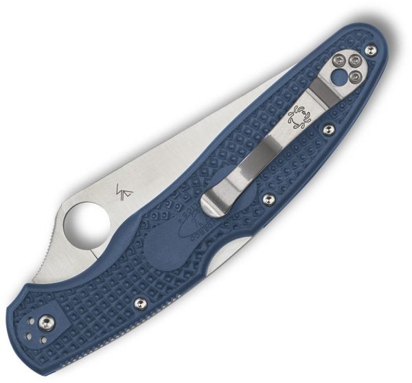 Spyderco Police 4 LWT Lockback Folding Knife Blue CPM SPY27