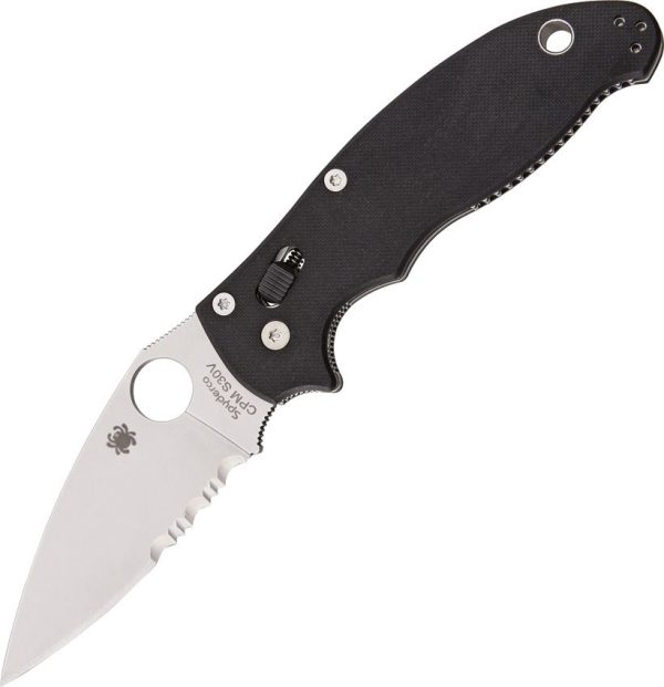 Spyderco Manix 2 Ball Bearing Lock - Black Serrated S30V