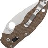 Spyderco Manix 2 Ball Bearing Lock Micarta - Brown CPM Cru-Wear