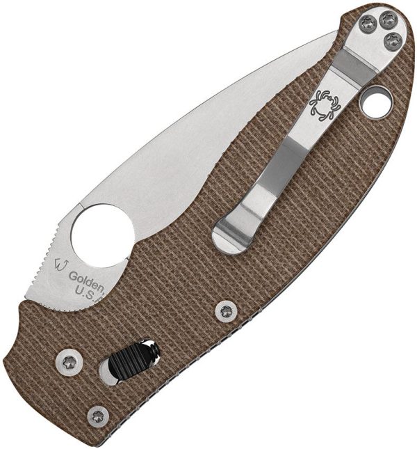 Spyderco Manix 2 Ball Bearing Lock Micarta - Brown CPM Cru-Wear