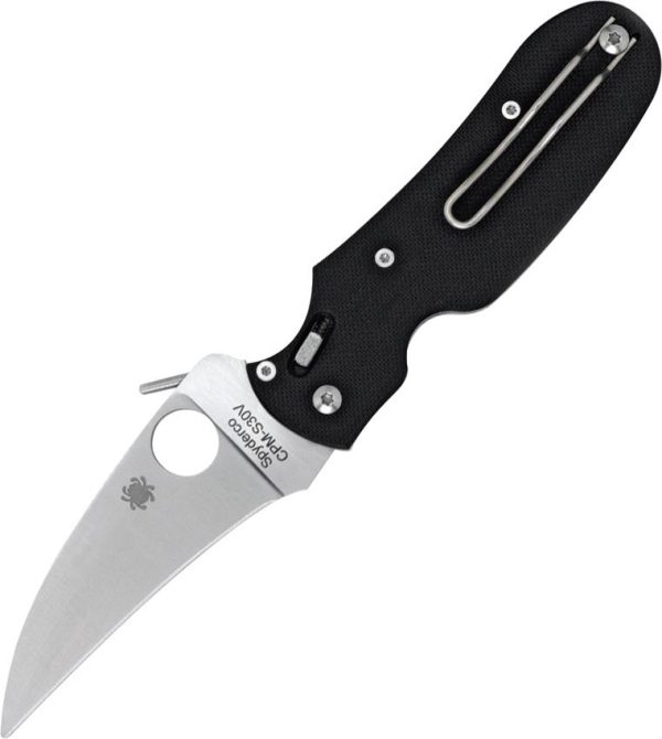 SC103GP.jpg Spyderco PKal CPM S30V Black G-10 Folding Knife