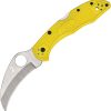 Spyderco Tasman Salt 2 H1 Hawkbill Yellow FRN Lockback Knife