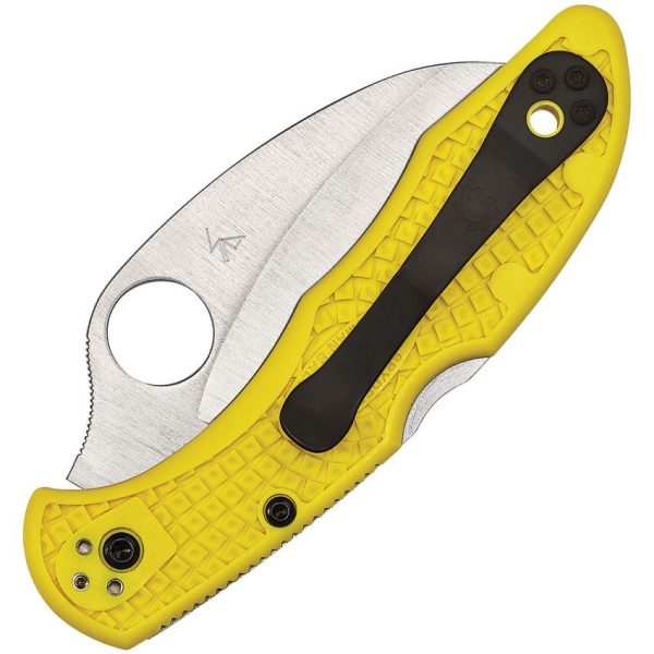 Spyderco Tasman Salt 2 Hawkbill Lockback - Yellow FRN