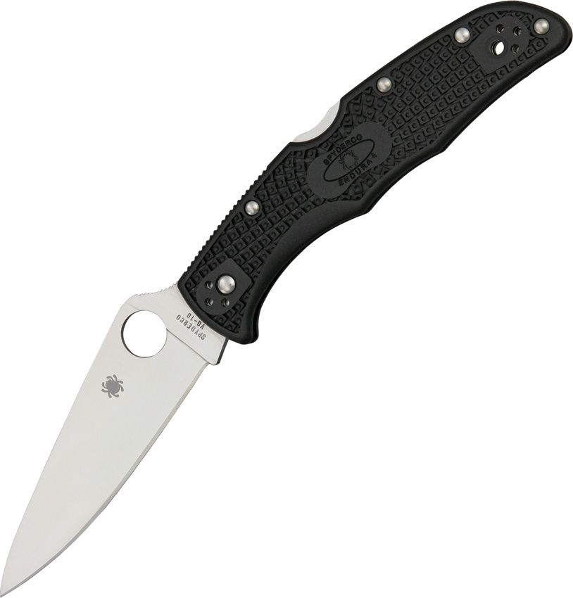 Spyderco Endura Lockback Folding Knife 3.75" VG-10 Black