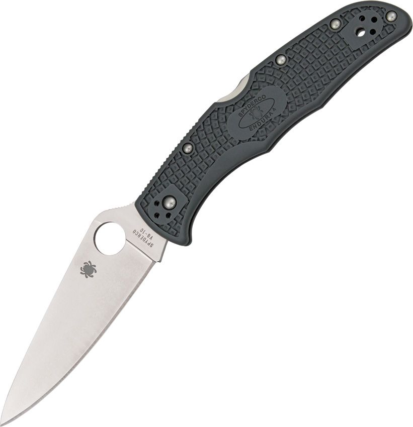 Spyderco Endura 4 Lockback Folding Knife 3.75" VG-10 Gray