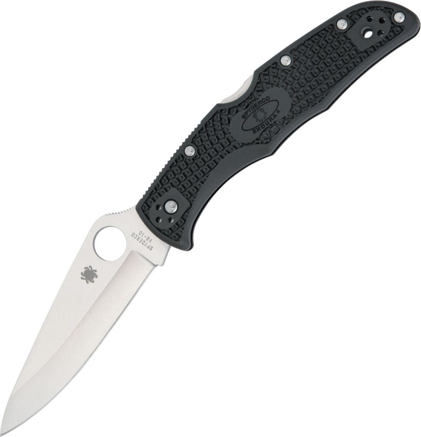 Spyderco Endura 4 Lockback Folding Knife Black VG-10 3.75"