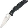 Spyderco Endura 4 Partially Serrated Black FRN