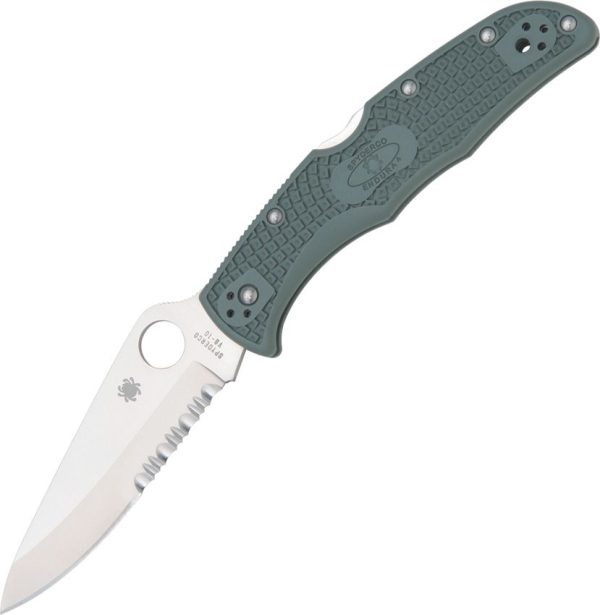 Spyderco Endura 4 Green Partially Serrated