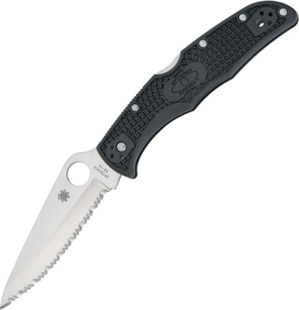 SC10SBK.jpg Spyderco Endura 4 Serrated VG-10 - Black FRN Handle