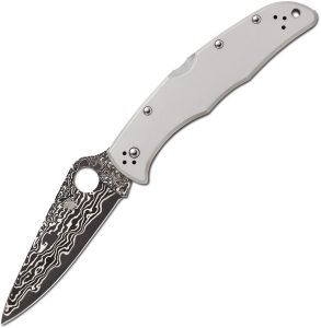 SC10TIPD.jpg Spyderco Endura 4 Damascus Titanium - Bead Blast