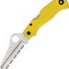 Spyderco Saver Salt Serrated - Yellow Handle