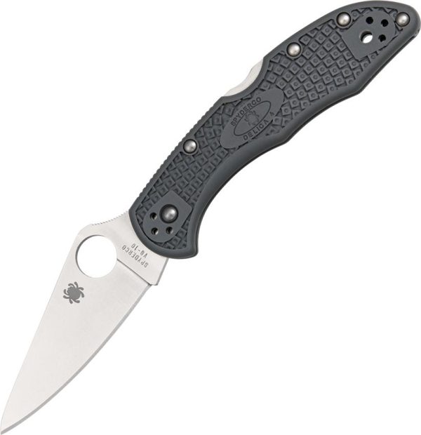 Spyderco Delica Folding Knife 3" VG-10 Lockback Gray