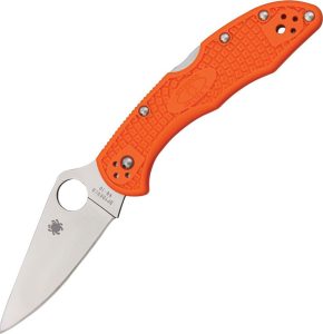 Spyderco Delica Lockback Orange FRN Folding Knife
