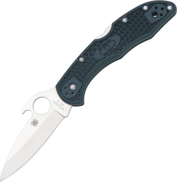 Spyderco Delica 4 Gray Wave VG-10 Lockback Knife