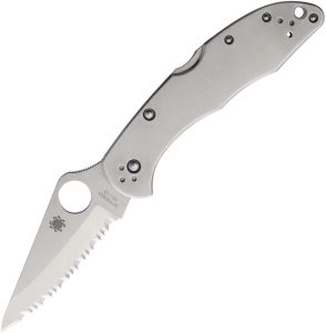 Spyderco Delica 4 Stainless Fully Serrated