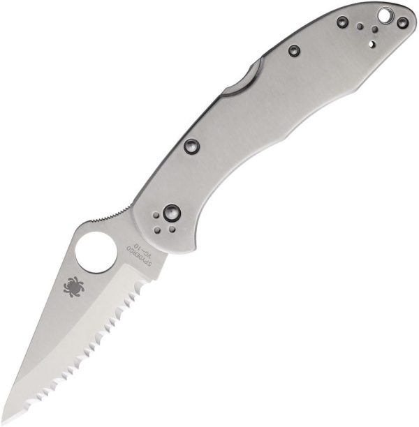 Spyderco Delica 4 Stainless Fully Serrated
