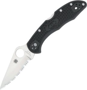 Spyderco Delica 4 Black FRN Fully Serrated