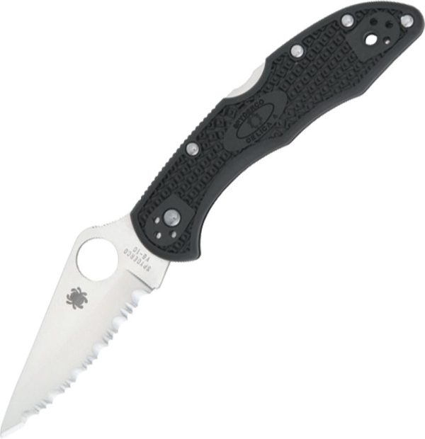 Spyderco Delica 4 Black FRN Fully Serrated