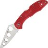 Spyderco Delica 4 Trainer Unsharpened Red FRN