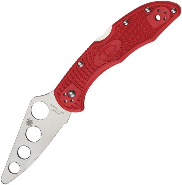 Spyderco Delica 4 Trainer Unsharpened Red FRN
