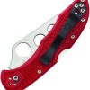 Spyderco Delica 4 Trainer Unsharpened Red FRN