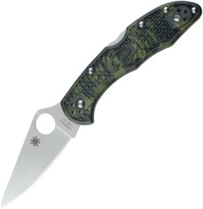 Spyderco Delica 4 Zombie Green VG-10 Flat Ground