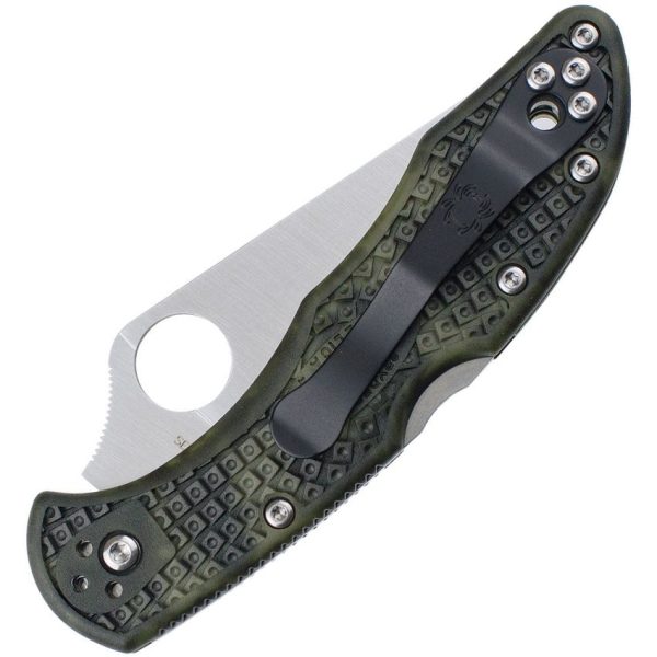 Spyderco Delica 4 Zombie Green VG-10 Flat Ground