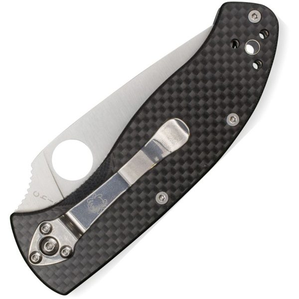 Spyderco Tenacious Folding Knife 3.5" Blade Linerlock Carbon Fiber/G10