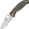 Spyderco Tenacious Folding Knife CPM-M4 Serrated Blade Brown G10