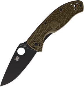 SC122PODBK.jpg Spyderco Tenacious LWT 3.38" Black Blade OD Green Folding Knife