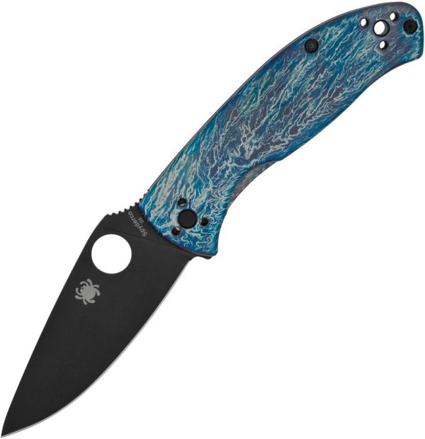 SC122TIBLBKD2P.jpg Spyderco Tenacious R.I.L. Titanium Disarray