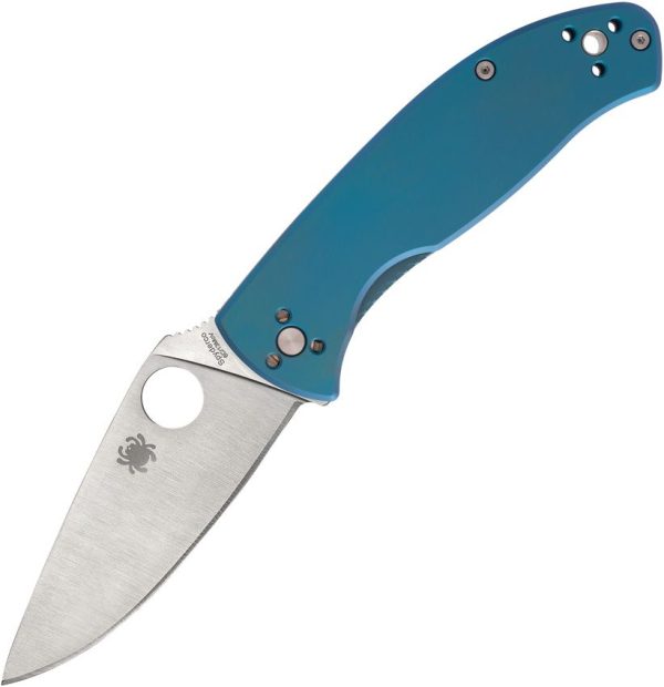 Spyderco Tenacious R.I.L. Blue Titanium Folding Knife