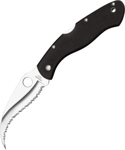 SC12GS.jpg Spyderco Civilian Lockback VG-10 Serrated Black