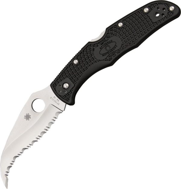 Spyderco Matriarch 2 VG-10 Serrated Black FRN