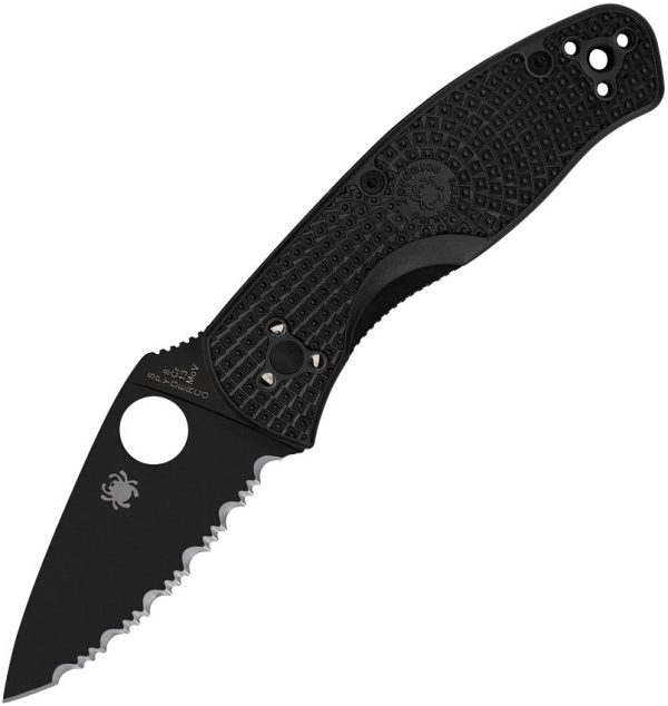 Spyderco Persistence SC136SB Black Serrated Coated