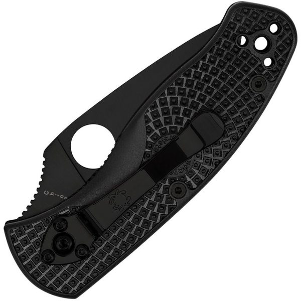 Spyderco Persistence SC136SB Black Serrated Coated