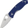 Spyderco Persistence Linerlock Blue Folding Knife 2.75" CPM S35VN
